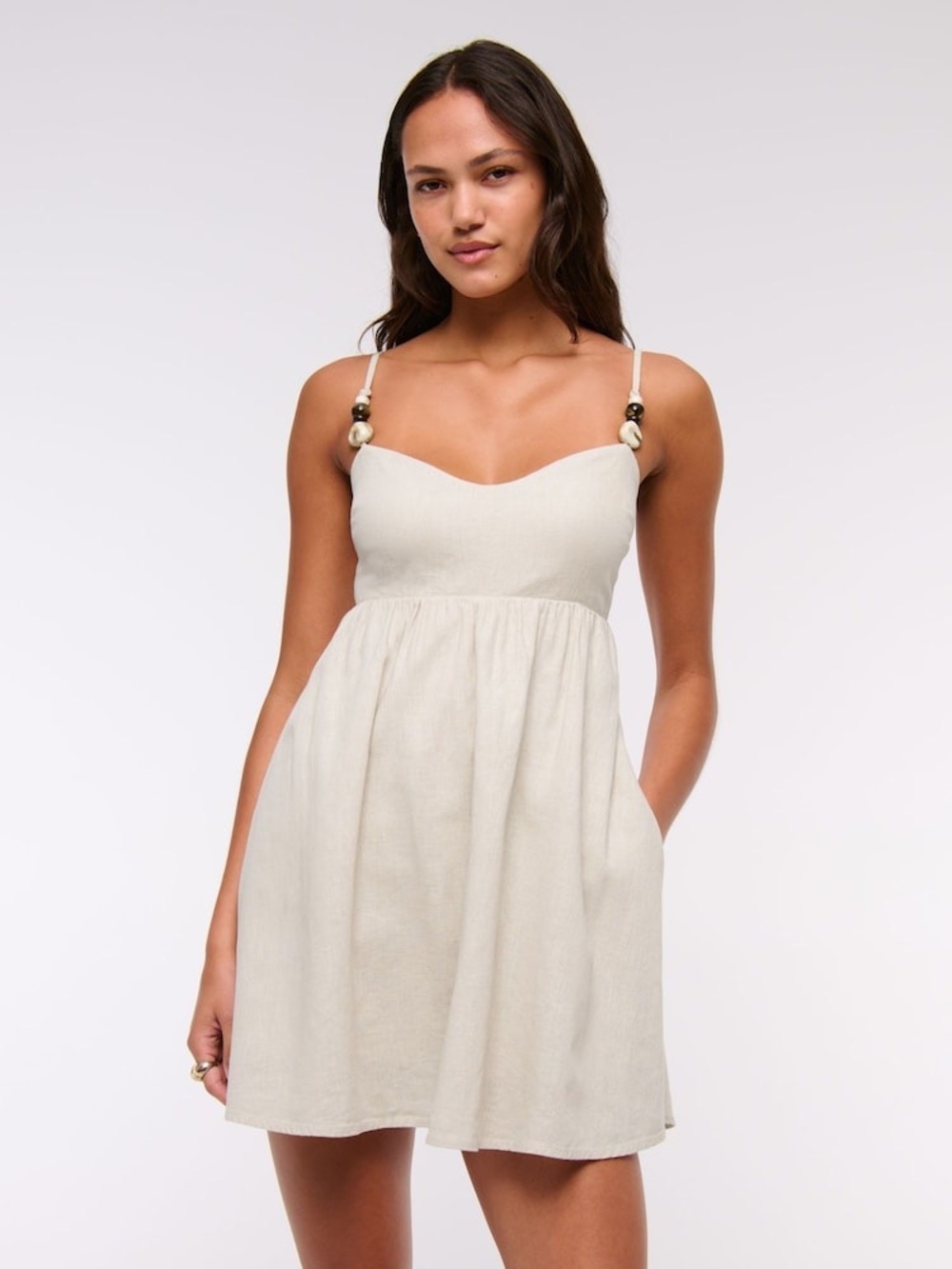 Abercrombie & Fitch Beaded Sweetheart Babydoll Skort SMALL PETITE